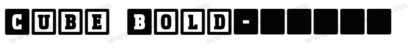 Cube Bold字体转换